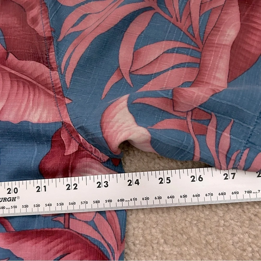 Tommy Bahama Original Fit Tropical Print Silk Short Sleeve Button Down Shirt